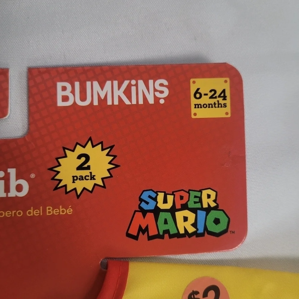 New Super Mario Bumpkins Bibs 2Pack 6-24M